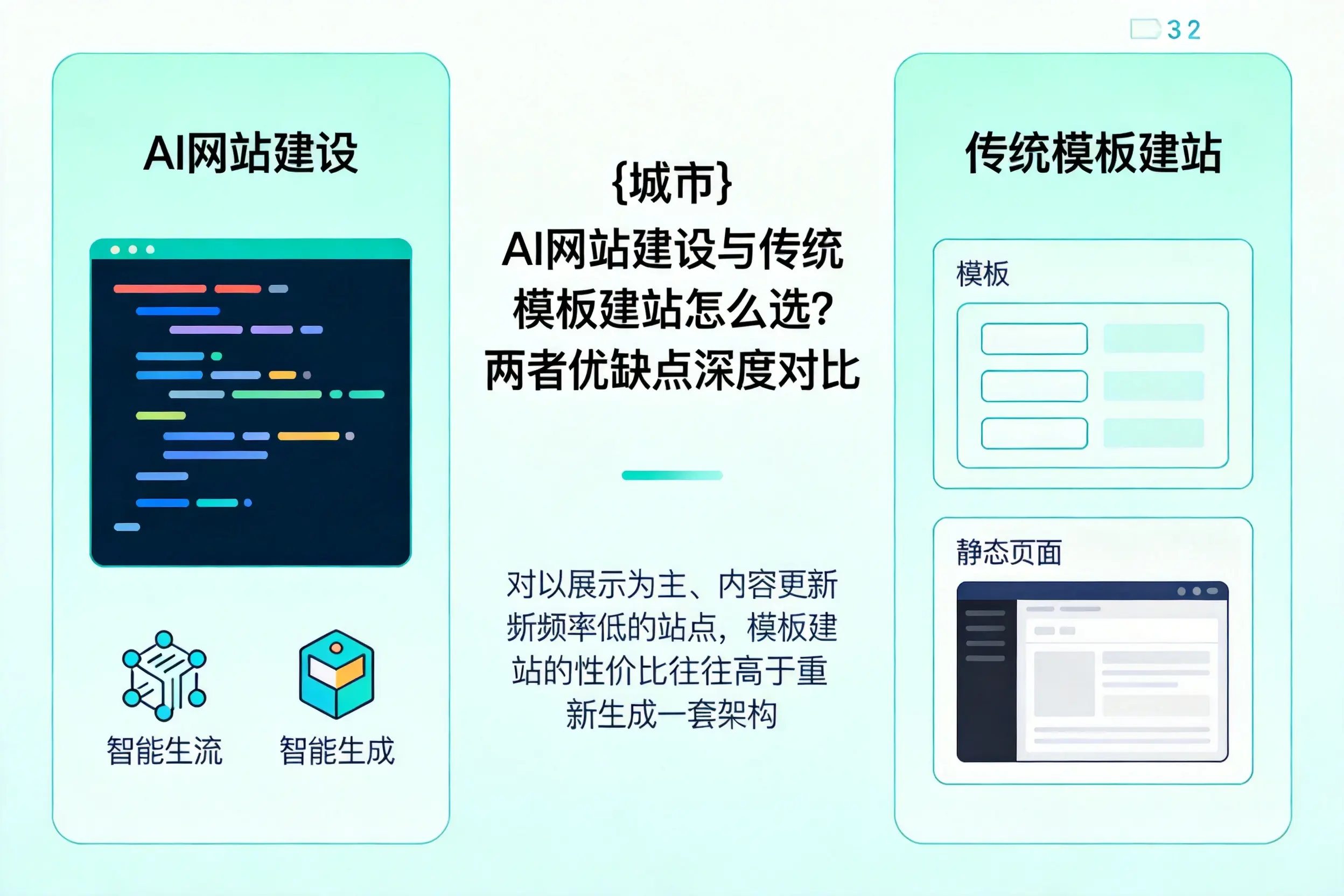 长春AI网站建设与传统模板建站怎么选？两者优缺点深度对比