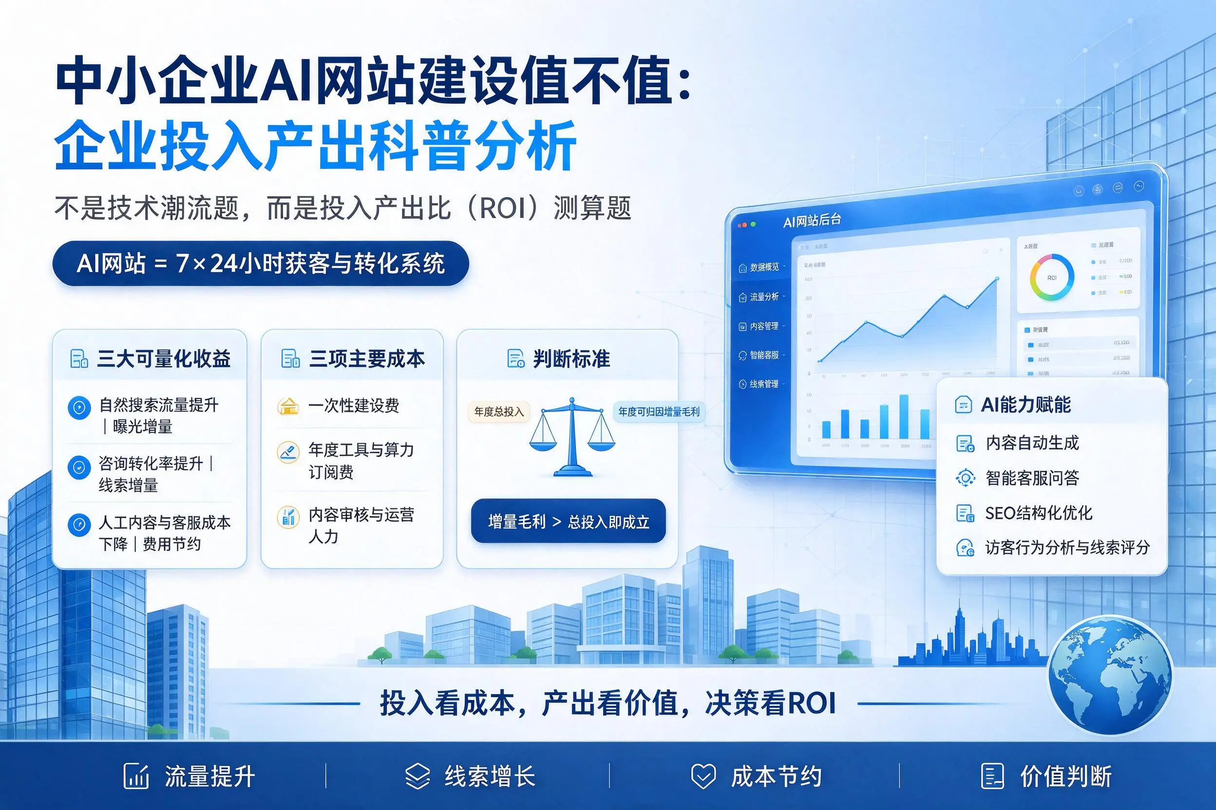 中小企业AI网站建设值不值：长春企业投入产出科普分析
