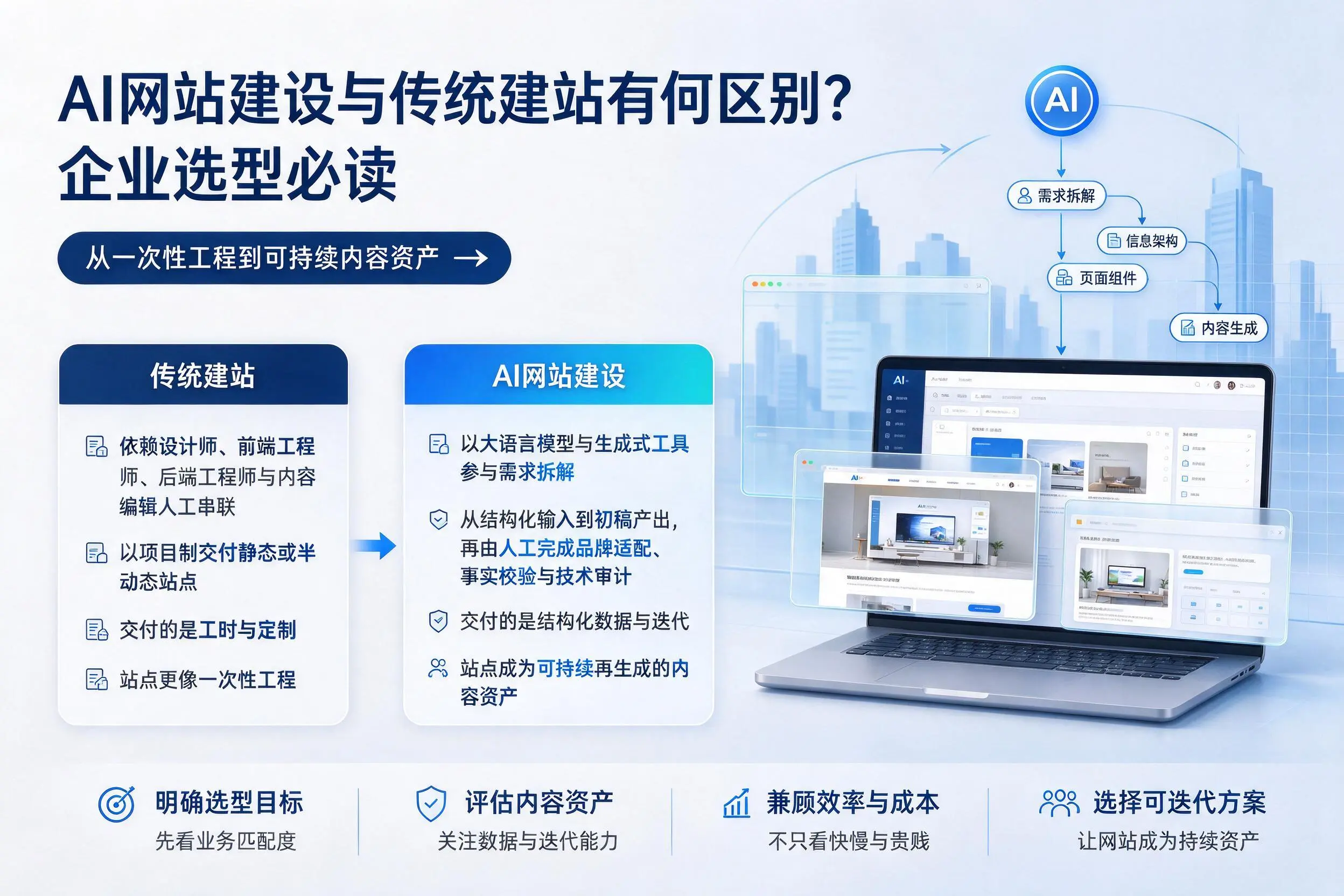 AI网站建设与传统建站有何区别?长春企业选型必读