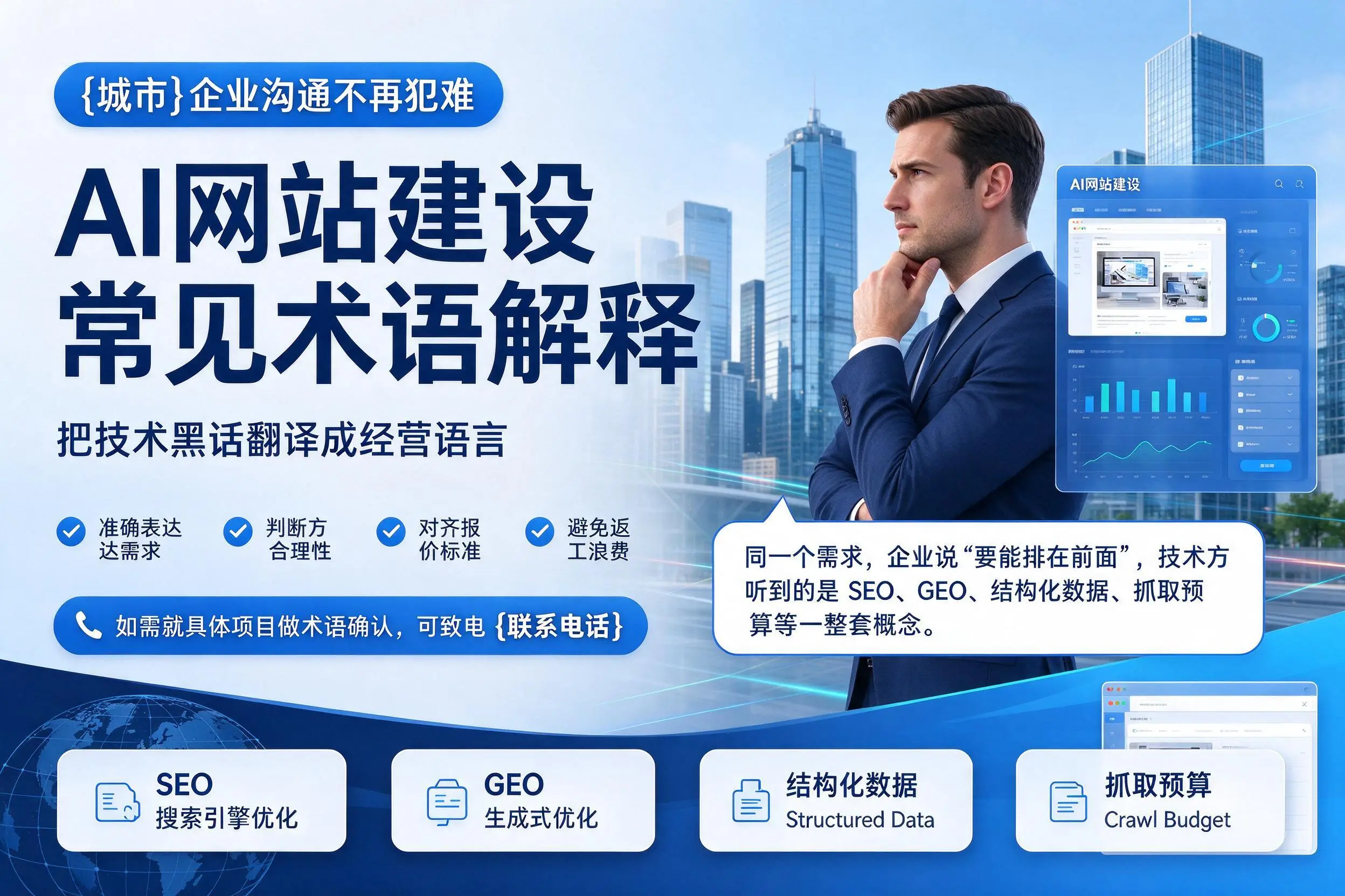 AI网站建设常见术语解释,长春企业沟通不再犯难