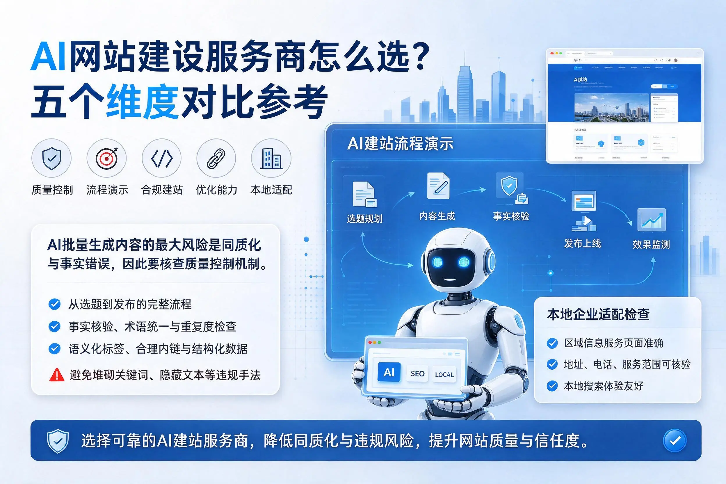 长春AI网站建设服务商怎么选?五个维度对比参考