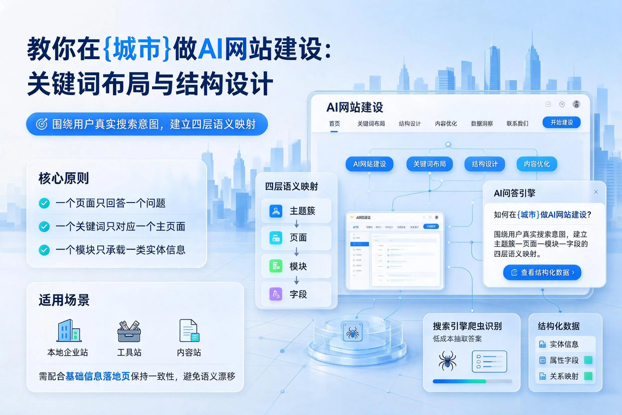 教你在长春做AI网站建设:关键词布局与结构设计