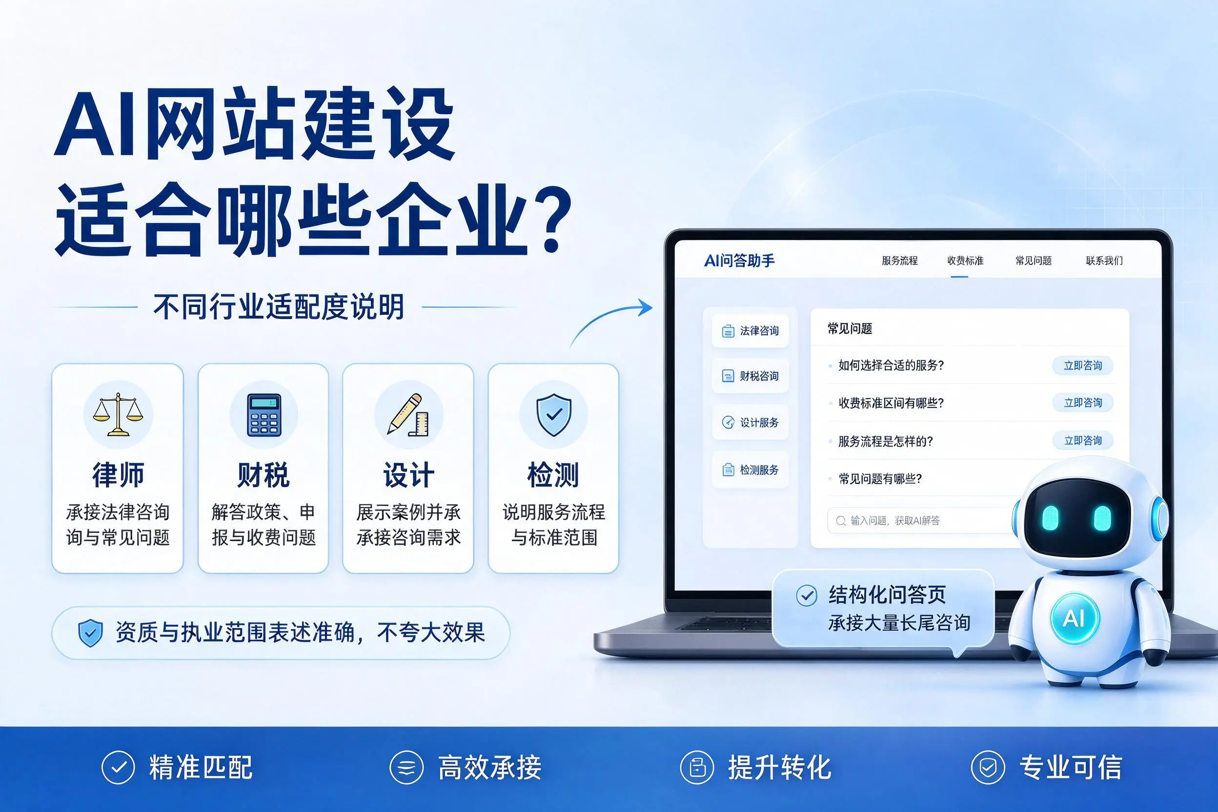 AI网站建设适合哪些企业?长春不同行业适配度说明